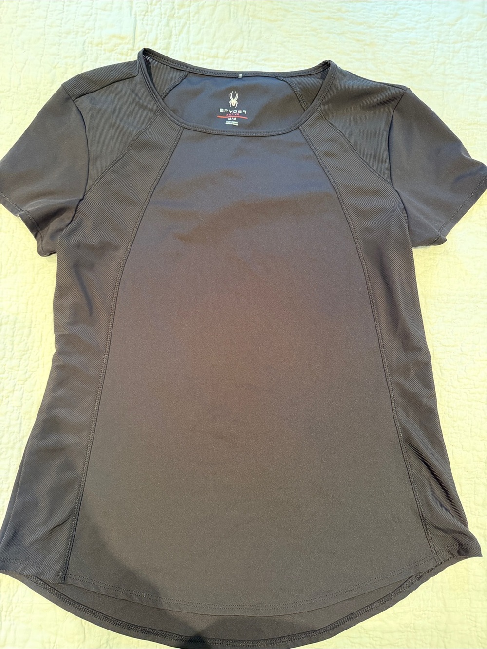 Spyder Women's Black Short Sleeve Athletic Tee
